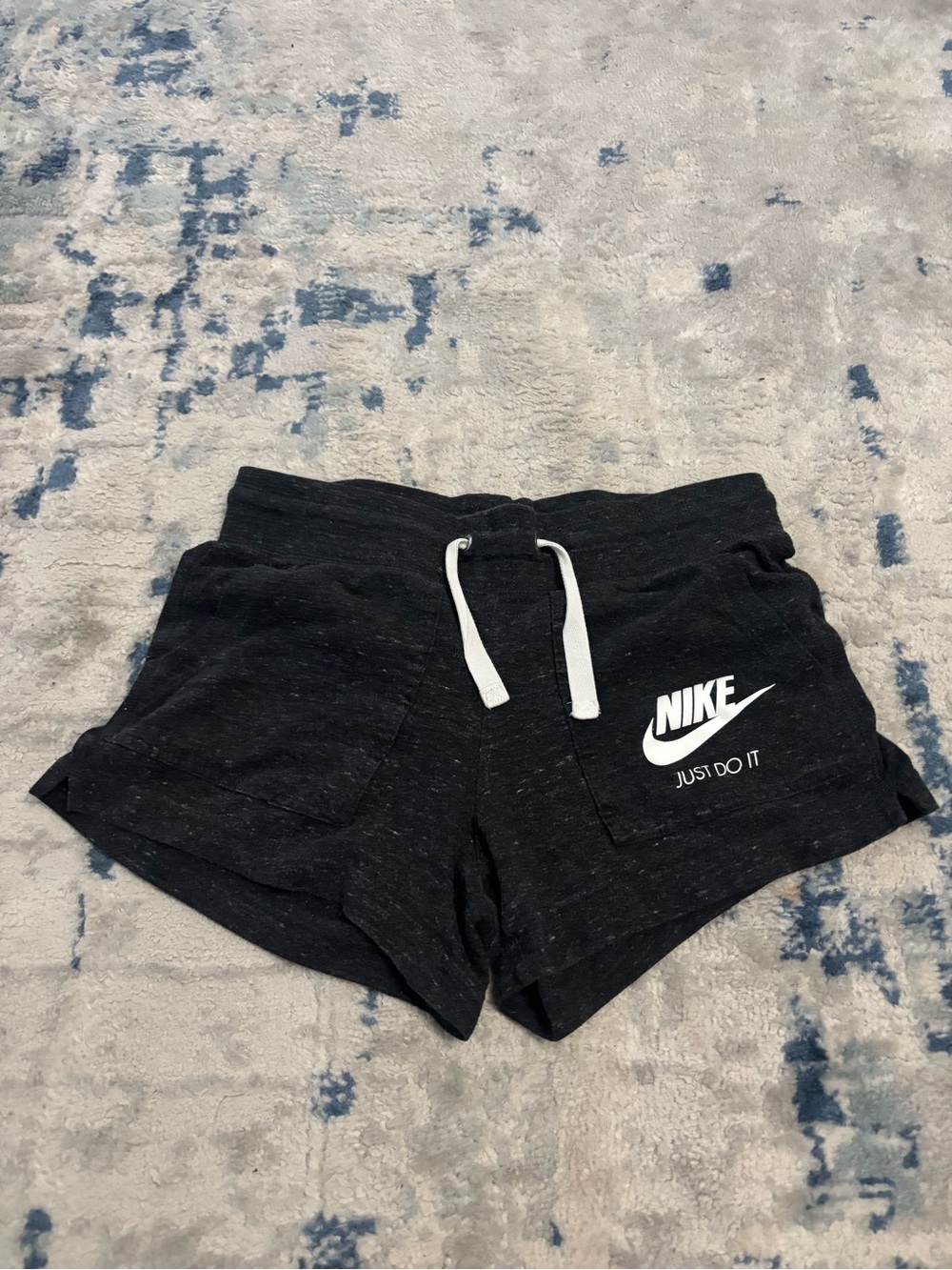 Nike Women's Black Athletic Logo Drawstring Shorts